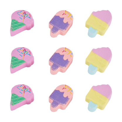 OXX Bodycare 9 Piece Multi Bath Fizzers - Ice Cream