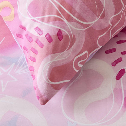 Rachael Sarra Flourish Cotton Rich Reversible Quilt Cover Set - King Bed
