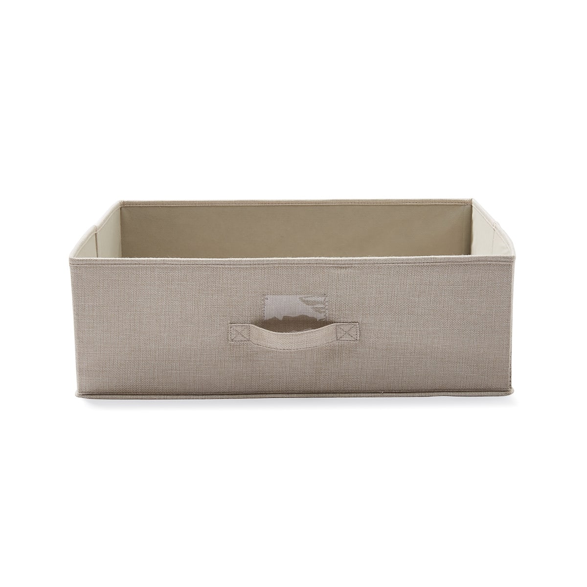 Linen Look Underbed Storage Box - Beige