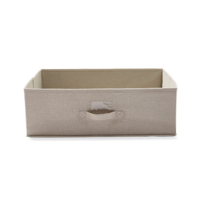 Linen Look Underbed Storage Box - Beige