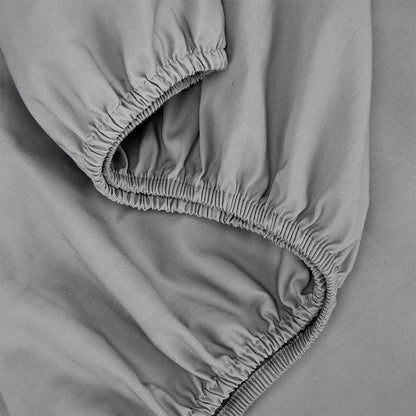 250 Thread Count Cotton Rich Sheet Set - Queen Bed, Grey