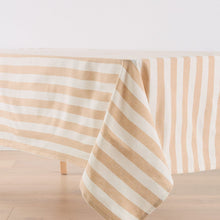 Natural Stripe Tablecloth