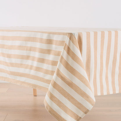Natural Stripe Tablecloth