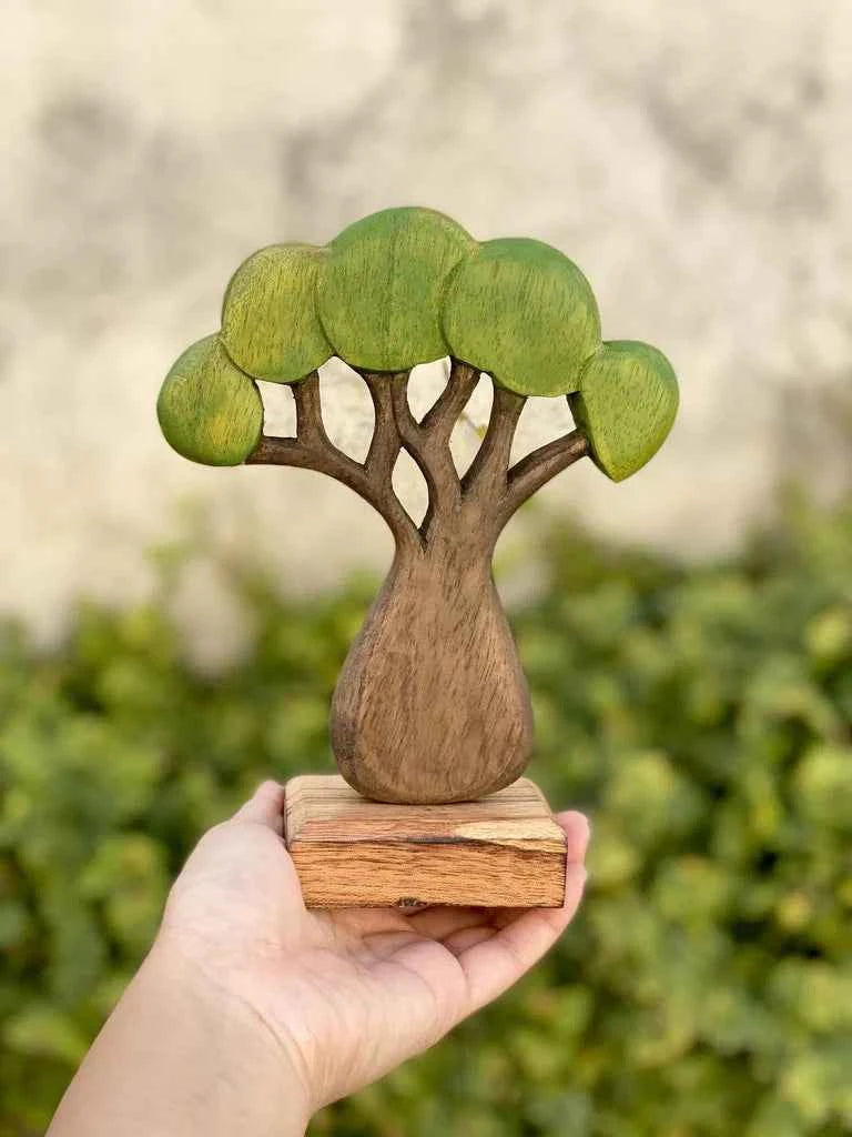 Papoose Wooden African Trees Set of 3 Pretend & Imaginative Play Toys 3yrs+