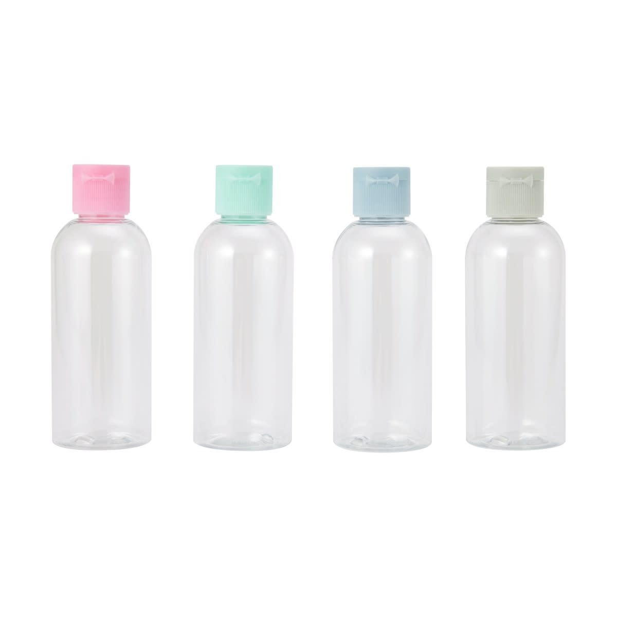 4 Pack Travel Solutions Flip Top Bottles