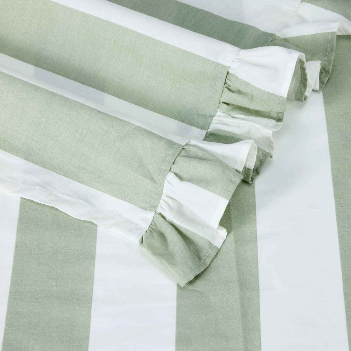 250 Thread Count Cotton Ruffle Sheet Set - King Bed, Sage
