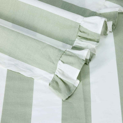 250 Thread Count Cotton Ruffle Sheet Set - King Bed, Sage