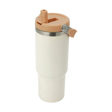 840ml Cream Tumbler with Top Handle