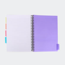 250 Page A4 5 Tab Notebook - Black