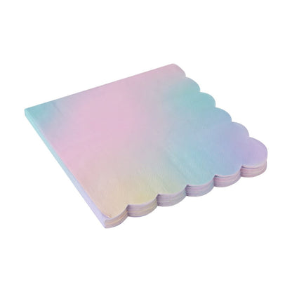 20 Pack Ombre Scalloped Paper Napkins