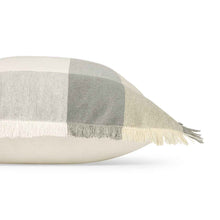 43cm Check Fringe Cushion