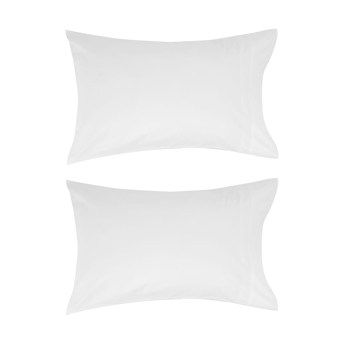 2 Pack 500 Thread Count Australian Grown Cotton Standard Pillowcases - White
