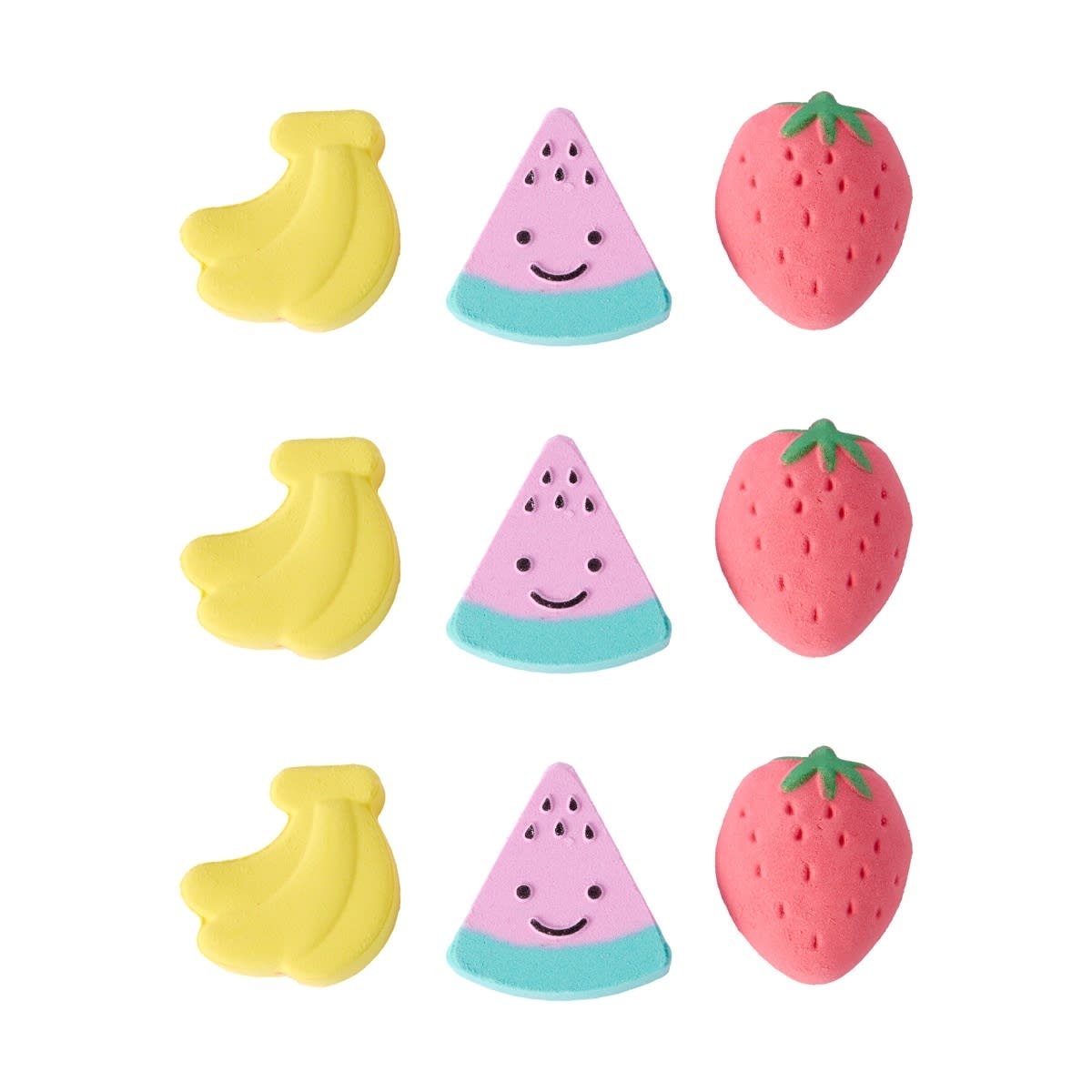 OXX Bodycare 9 Piece Multi Bath Fizzers - Watermelon, Banana and Strawberry Scented