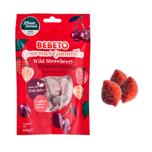 Bebeto Gourmet Gummies Wild Strawberry & Cherry 140g (vegan)