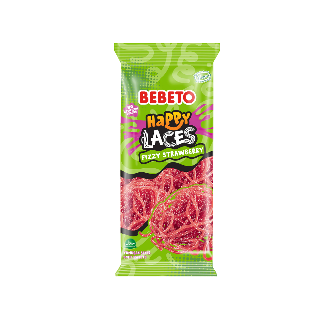 Fizzy Strawberry Happy Laces 180g