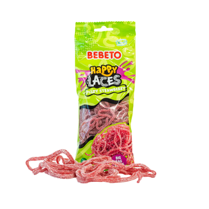 Fizzy Strawberry Happy Laces 180g