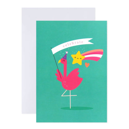 Creative Publishing from Hallmark Celebrate Card - Flamingo