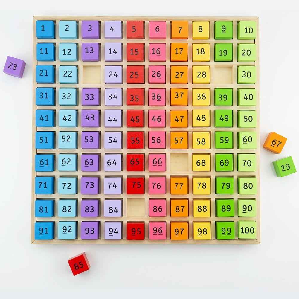 BigJigs Number Tray 1-100 Early Math STEM Cognitive Developmental Toys for Toddlers Best Seller 3yrs+