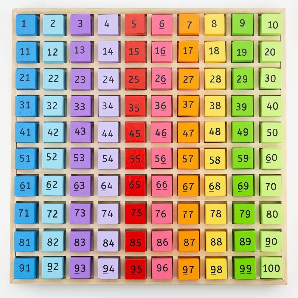 BigJigs Number Tray 1-100 Early Math STEM Cognitive Developmental Toys for Toddlers 3yrs+