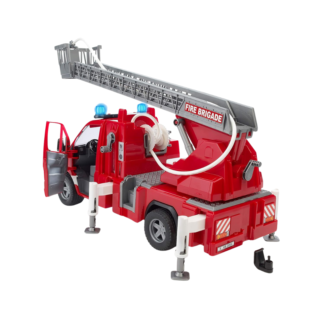 Bruder 1:16 MB G3 Sprinter Fire Engine with Ladder and Water Pump Lights and Sound Toy Car Retired 4yrs+