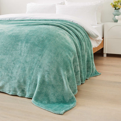 Plush Blanket - Single Bed, Green