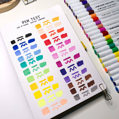 Life of Colour Acrylic Markers Classic Colours Set of 24 Stationary Art and Craft for Kids 3yrs+