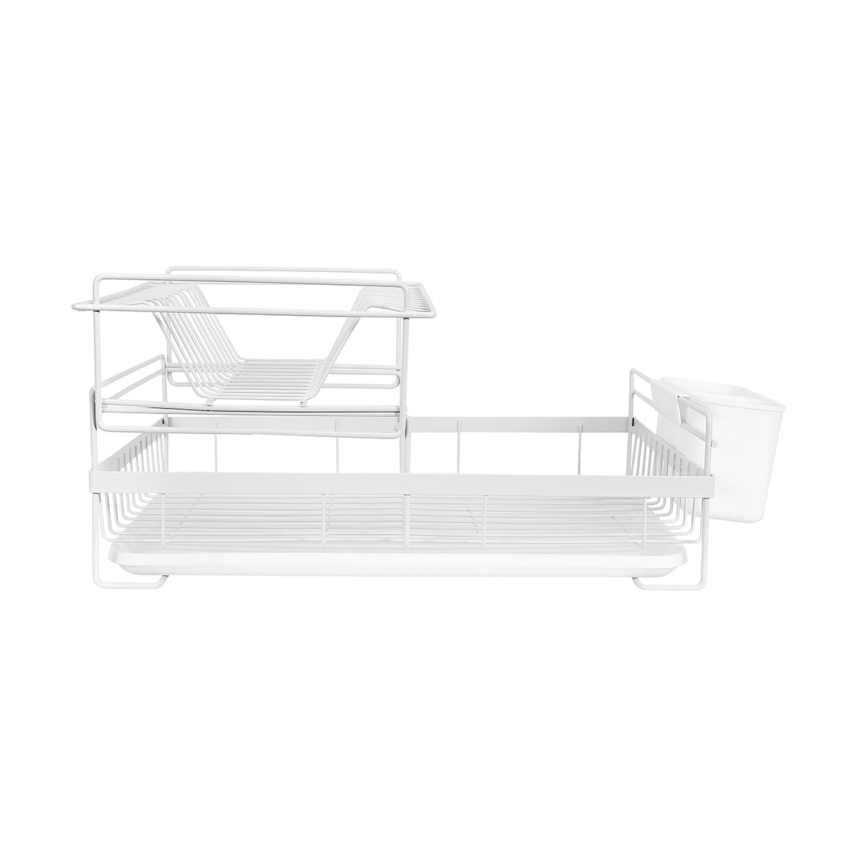 2 Tier Dish Rack - White