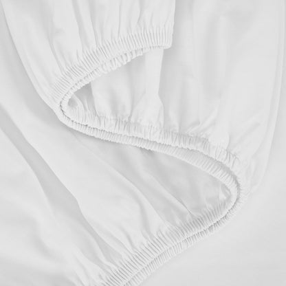 250 Thread Count Cotton Rich Sheet Set - Single Bed, White
