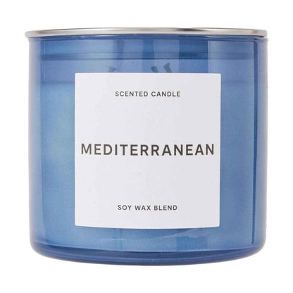 Mediterranean Inspired Glass Candle