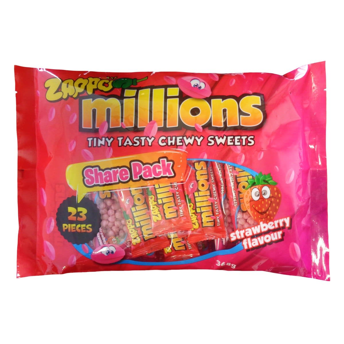 23 Piece Zappo Millions Tiny Tasty Chewy Sweets 368g