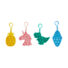 4 Piece Fidget Popper Keychains