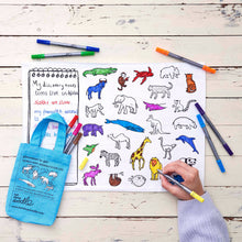 World Map Tablecloth Placemat to Go by Eat Sleep Doodle Art and Craft for Kids Travel Toys 3yrs+