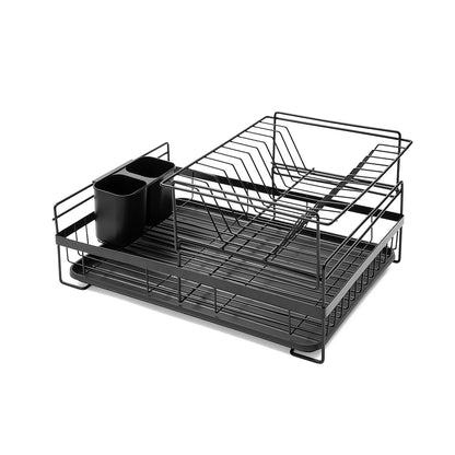2 Tier Dish Rack - Black