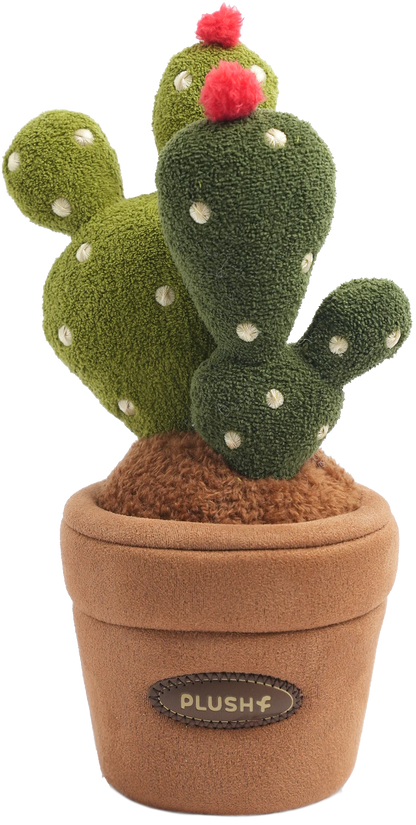 PlushWoods Bunny Ear Cactus Plant Plush With Pot 25cm