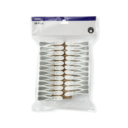 24 Pack Soft Grip Plastic Pegs