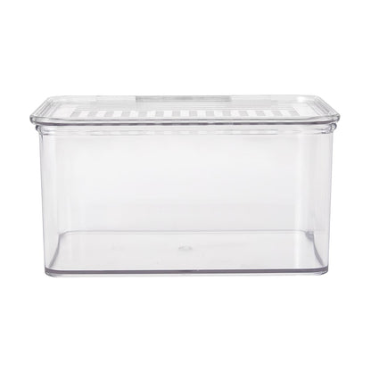 Clear Short Square Container with Lid
