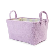 Boucle Basket with Stripe Liner - Purple