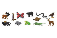 Tube of 12 Woodland Forest Animal Figurines Montessori Language Learning Figurines In the Woods by Safari Ltd Toob Range Clearance 3yrs+