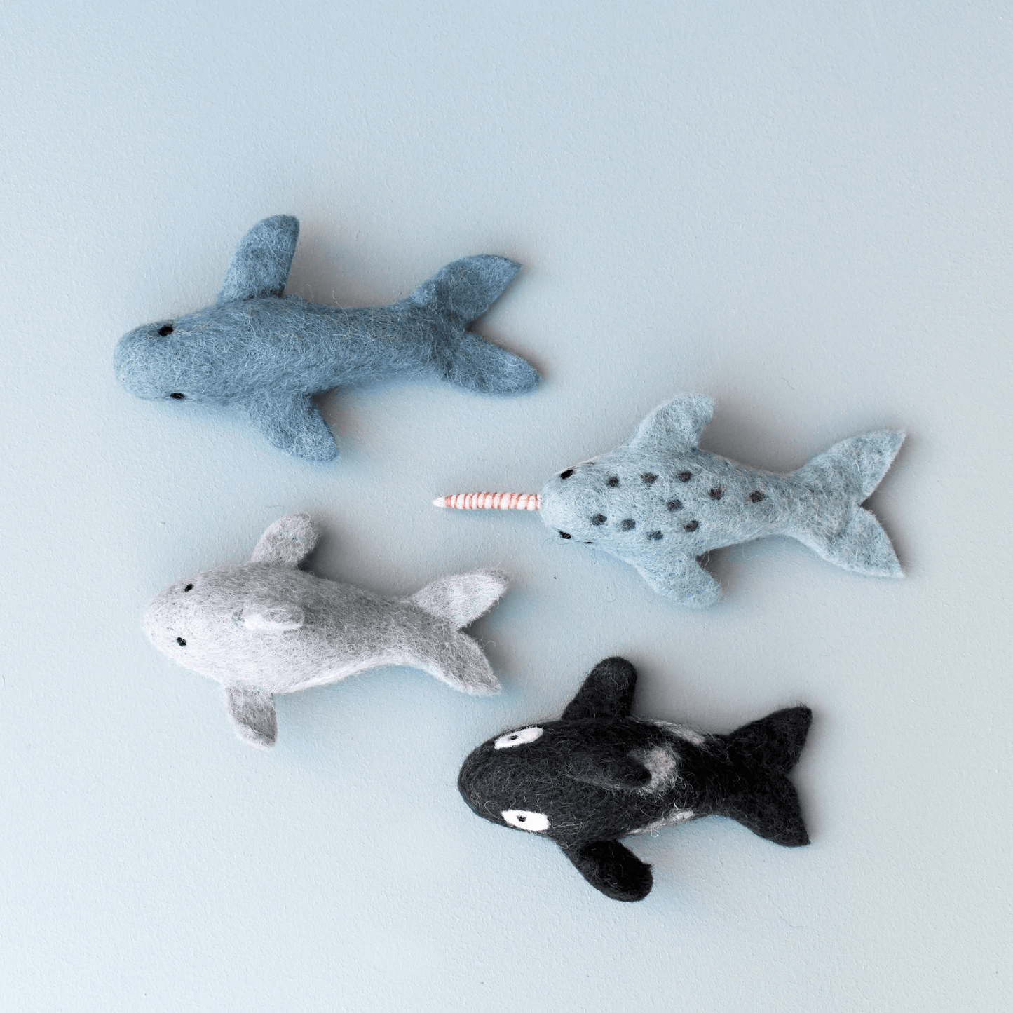 Tara Treasures Felt Ocean Marine Mammals Set of 4 Pretend & Imaginative Play Toys Felt Animals 3yrs+