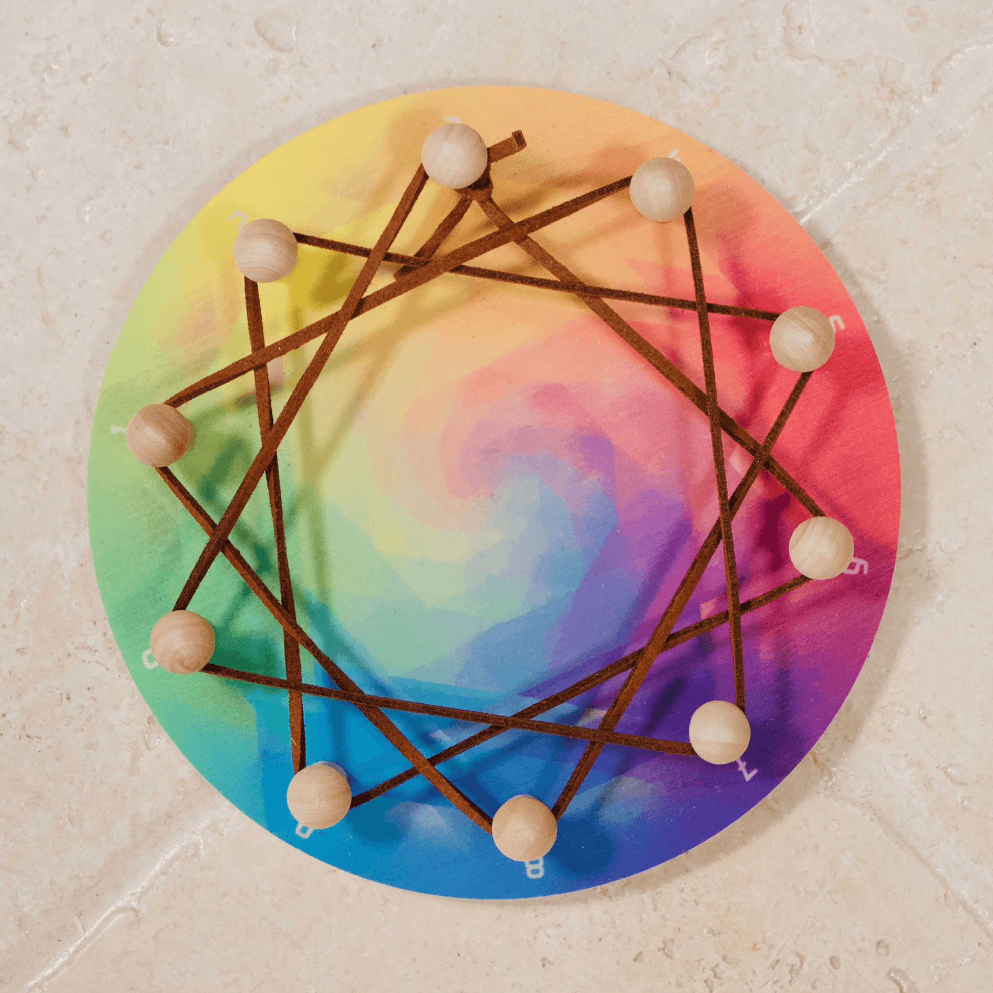 Waldorf Family Maths Wheel Early Math Games for Kids STEM Toys