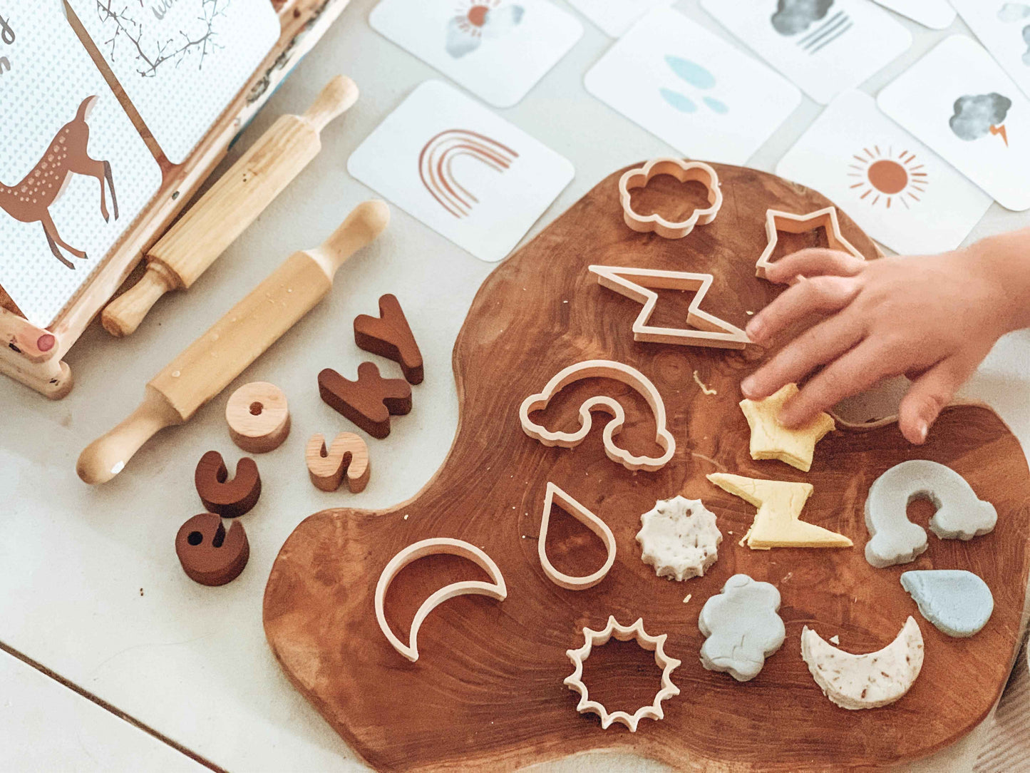 Kinfolk Pantry Mini Sky Eco Cutter Set Playdough Sand Toys Art and craft for kids 3yrs+