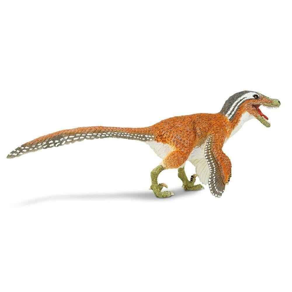 Feathered Velociraptor Figurine by Safari Ltd Large Dinosaur & Prehistoric World Collection Animal Figurines Dinosaur and Dragon Theme 3yrs+