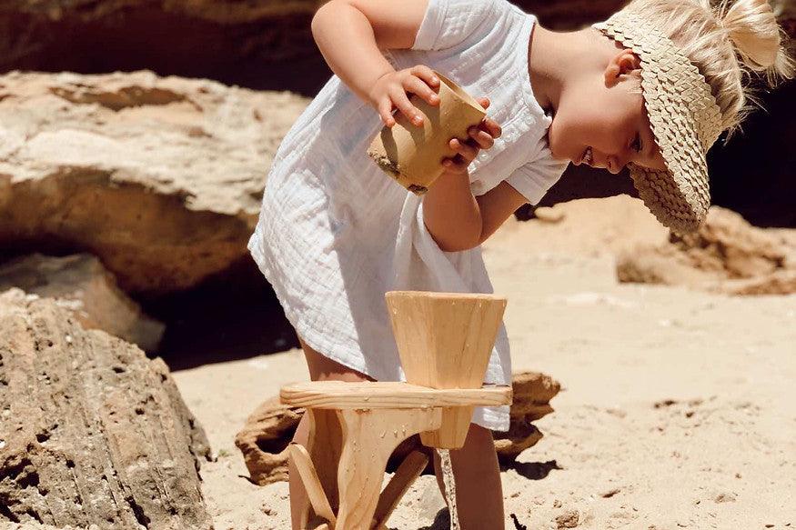 Explore Nook Wooden Water & Sand Wheel Sensory Outdoor Nature Play Tools Sensory Toys Best Seller Wooden Toys 3yrs+ PREORDER EARLY SEPTEMBER