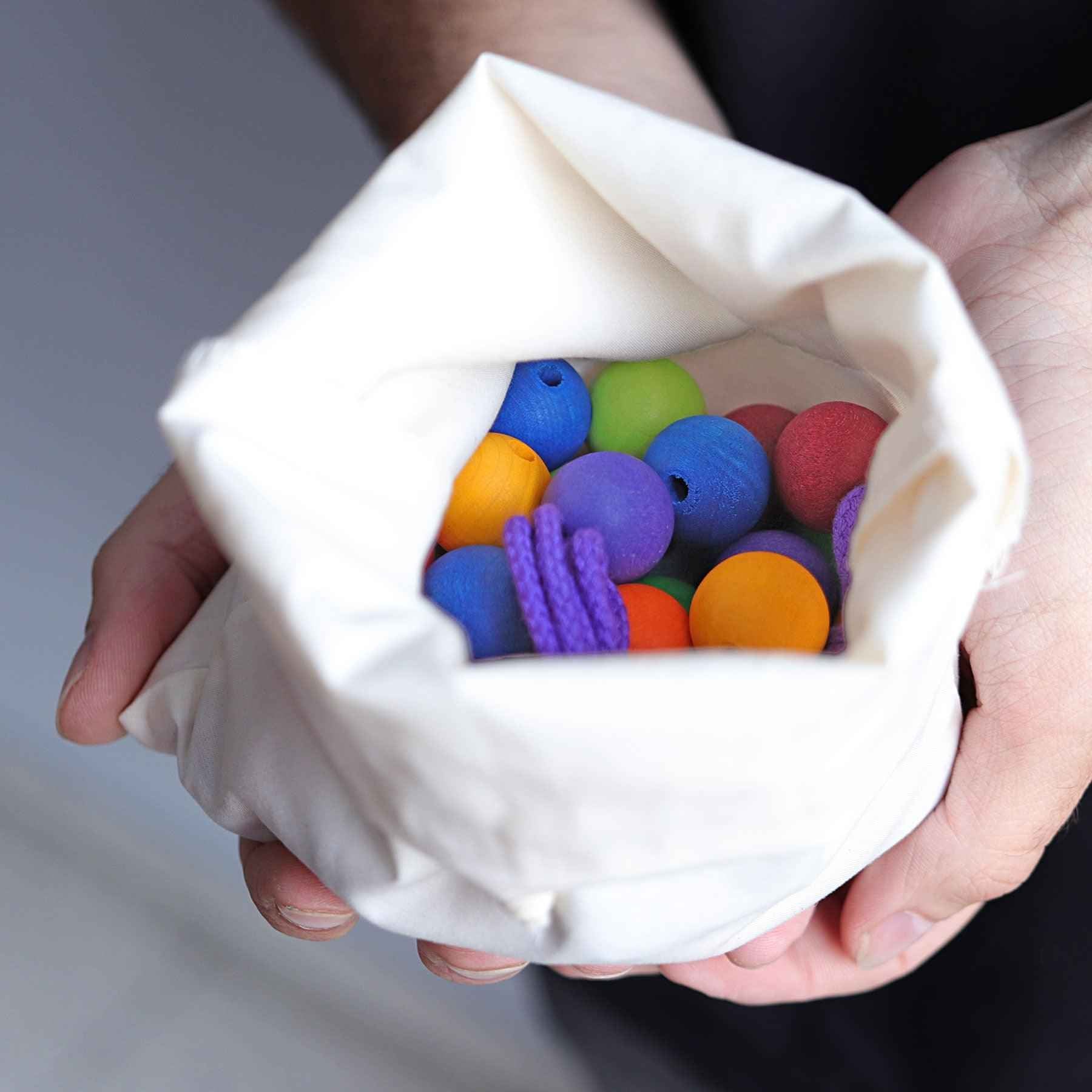 Grimm's Threading Bead Colourful Stair Hand-Eye Coordination Motor Skills Cognitive Early Math Games for Kids 3yrs+