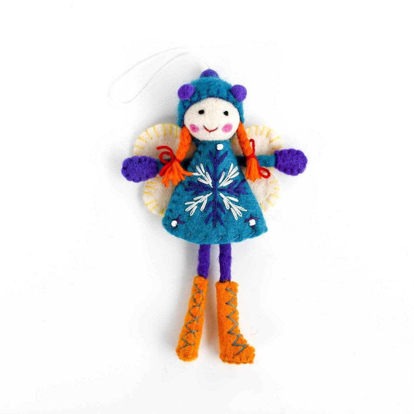 Tara Treasures Felt Fairy Blue Dress Pretend & Imaginative Play Toys Felt Figure Fairy Unicorn and Castle Theme 3yrs+