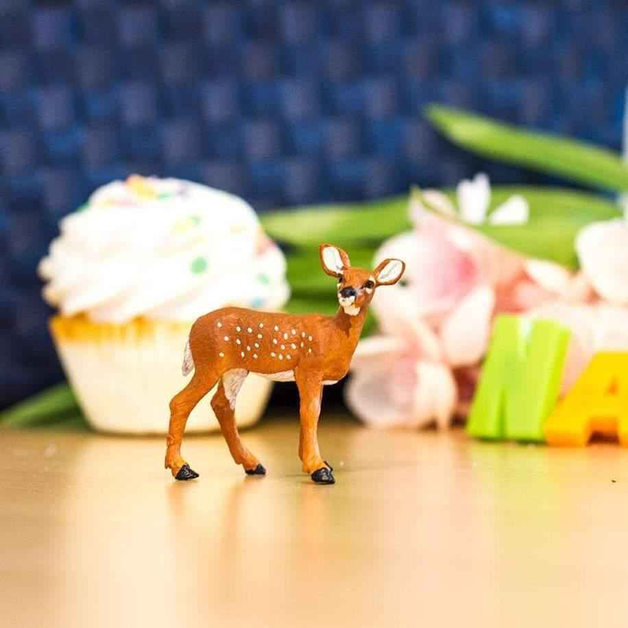 Whitetail Deer Fawn Figurine by Safari Ltd Woodland Collection Animal Figurines 3yrs+