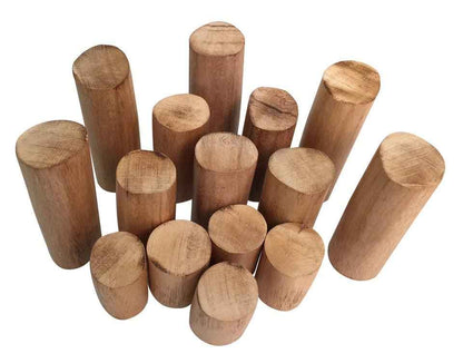 Papoose Wooden Natural Stacking Trunks 15pc Set Pretend and Imaginative Play School Range 3yrs+