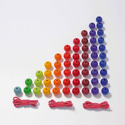 Grimm's Threading Bead Colourful Stair Hand-Eye Coordination Motor Skills Cognitive Early Math Games for Kids 3yrs+