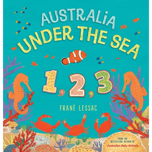 Australia Under the Sea 1 2 3 (Hardcover) by Frane Lessac Australian Animals Ocean Book