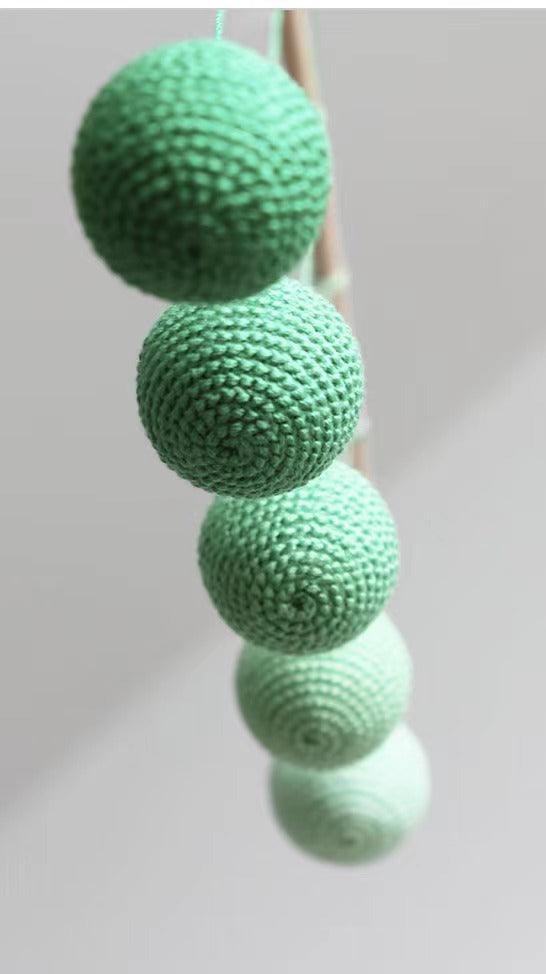 Montessori Mobile Gobbi Crochet Green 3rd of the 4 Essential Montessori Mobiles Baby Gifts Idea 0m+